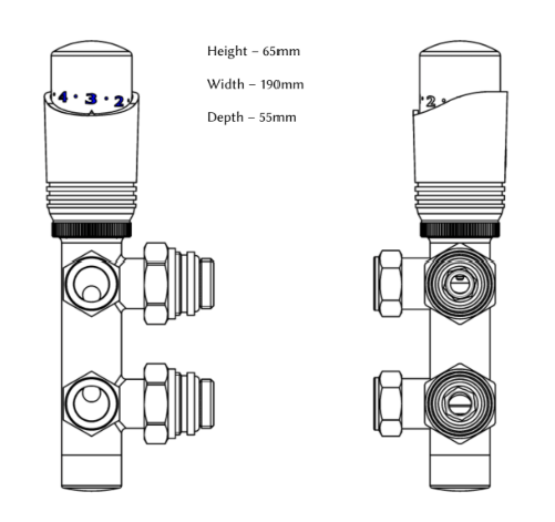 Twin Star TRV - Angled (50mm Centres)