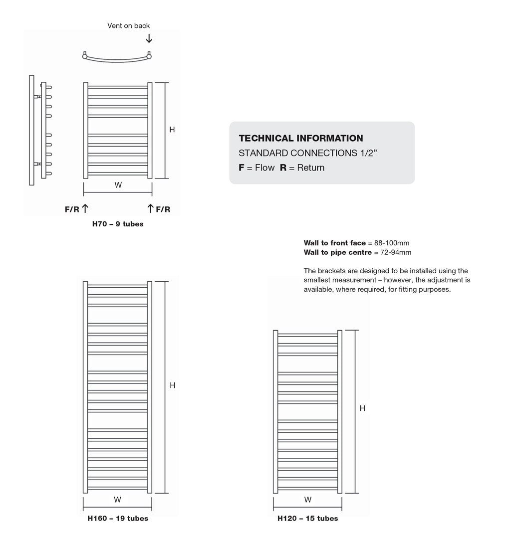 Zante Stainless Steel Towel Rail