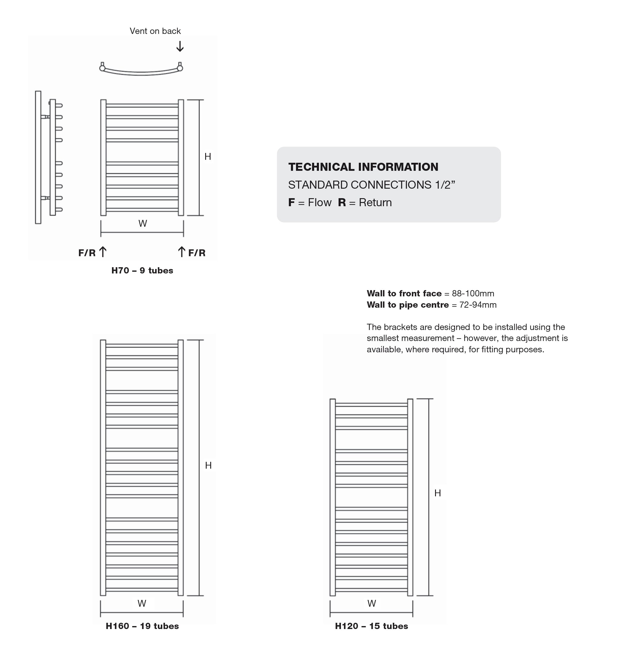 Zante Stainless Steel Towel Rail